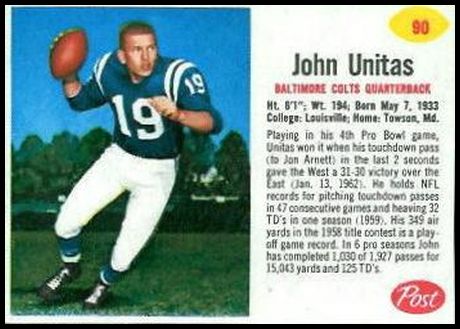 90 John Unitas